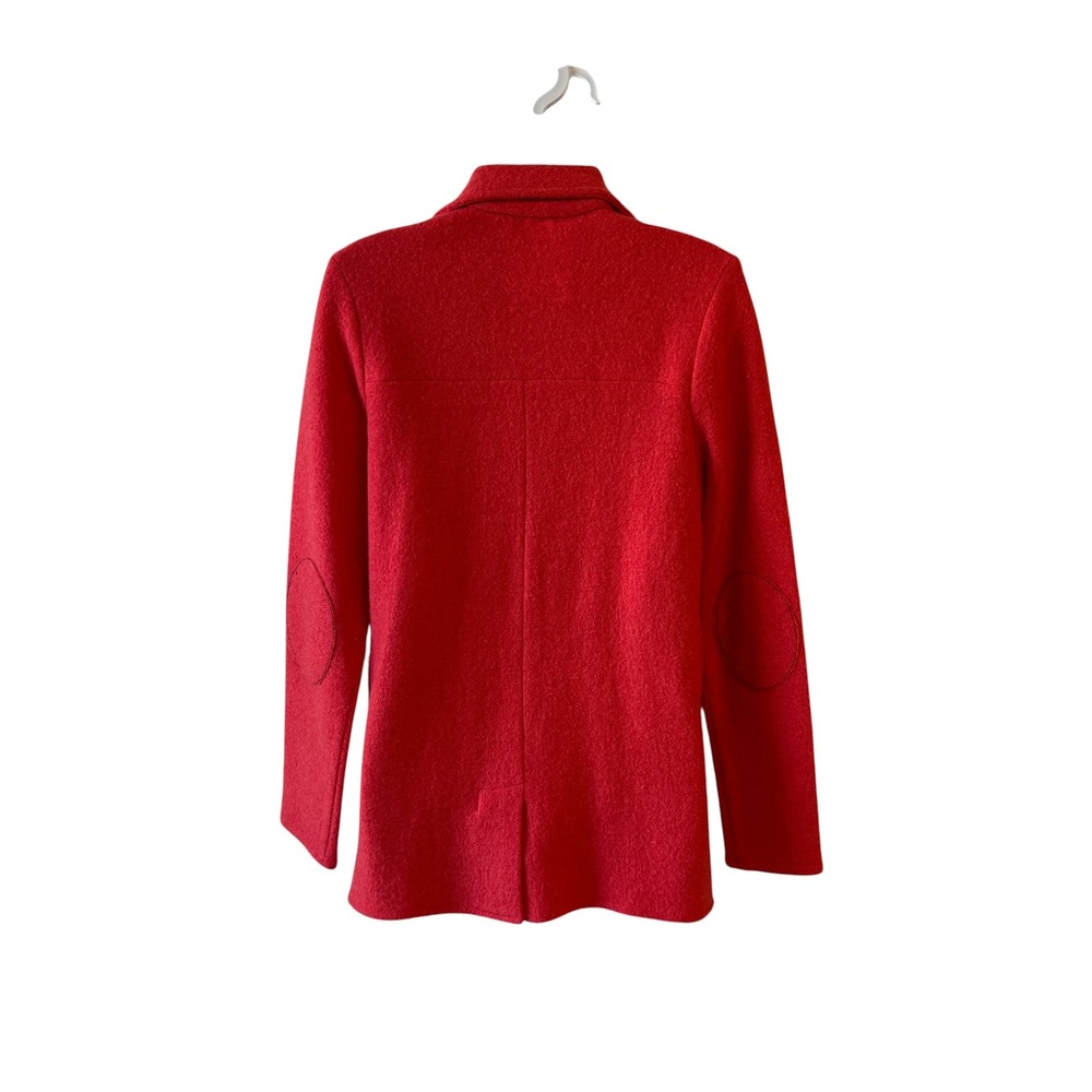 Anthropologie Sparrow Celeste Wool Sweater Blazer Womens XS Red/Orange - Picture 3 of 11